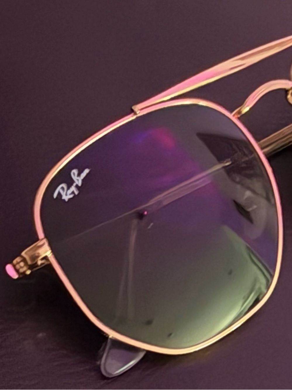 Ray-Ban Gold Frame Sunglasses